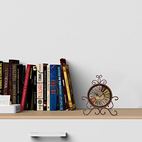 Zzpq Desk Clocks Non Ticking Battery Operated Clock, Small Mantel Clock For Shelf Decor, Modern Farmhouse Table Clock Roman Numerals Rustic Vintage Decor Bedroom, Fireplace, Office, Kitchen #TOP4
