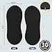 NYTERRAX Sticky Feet for Spray Tanning - 30 Pairs Disposable Foam Pads, Non-Slip Sunless Tanning Foot Covers for Salon or Home (Black)