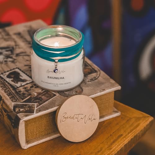 Vela Vegetal Aroma Baunilha Vidro Og - Bendita Vela