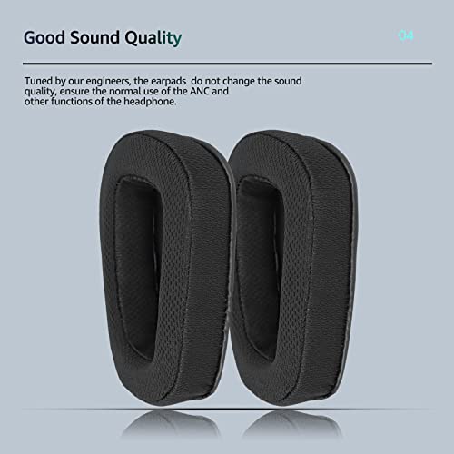 Mesh Earpads para Logitech G35/G935/G933/G930/G432 - Negro | para audífonos G935/G933/G930/G635/G633/G633S/G533/G430/G431/G432/G433/G332/G230/G231/G233 miniatura 5