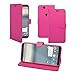 Produktbild Kompatibel mit Google Pixel XL 2 Pink Einfarbig Pu Leder Klappetui