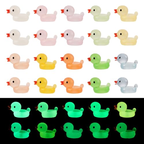 Image of Pandahall 50 Pcs Glow in The Dark Duck Beads Luminous Duck Beads Resin European Large Hole Bead Colorful Cute Animals Bead for Bracelet Necklace Jewelry Making, 23.5x15.5mm