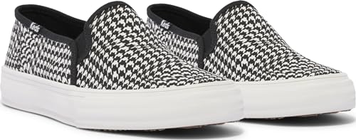 Image of Keds Womens Double Decker Canvas Slip On Sneakers Shoes Casual - Black