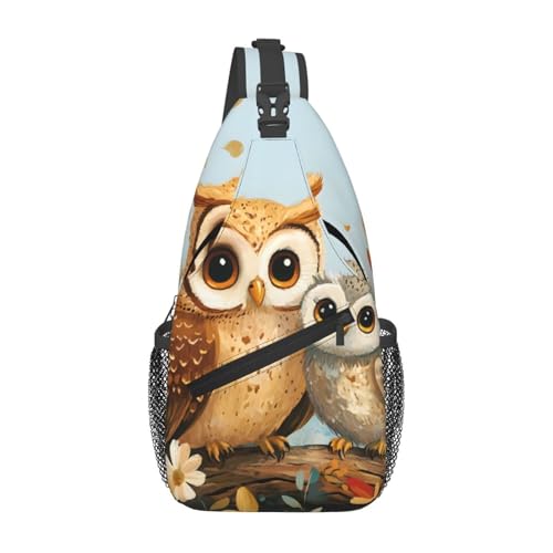 Morrales de bandolera con diseño búho para adultos unisex