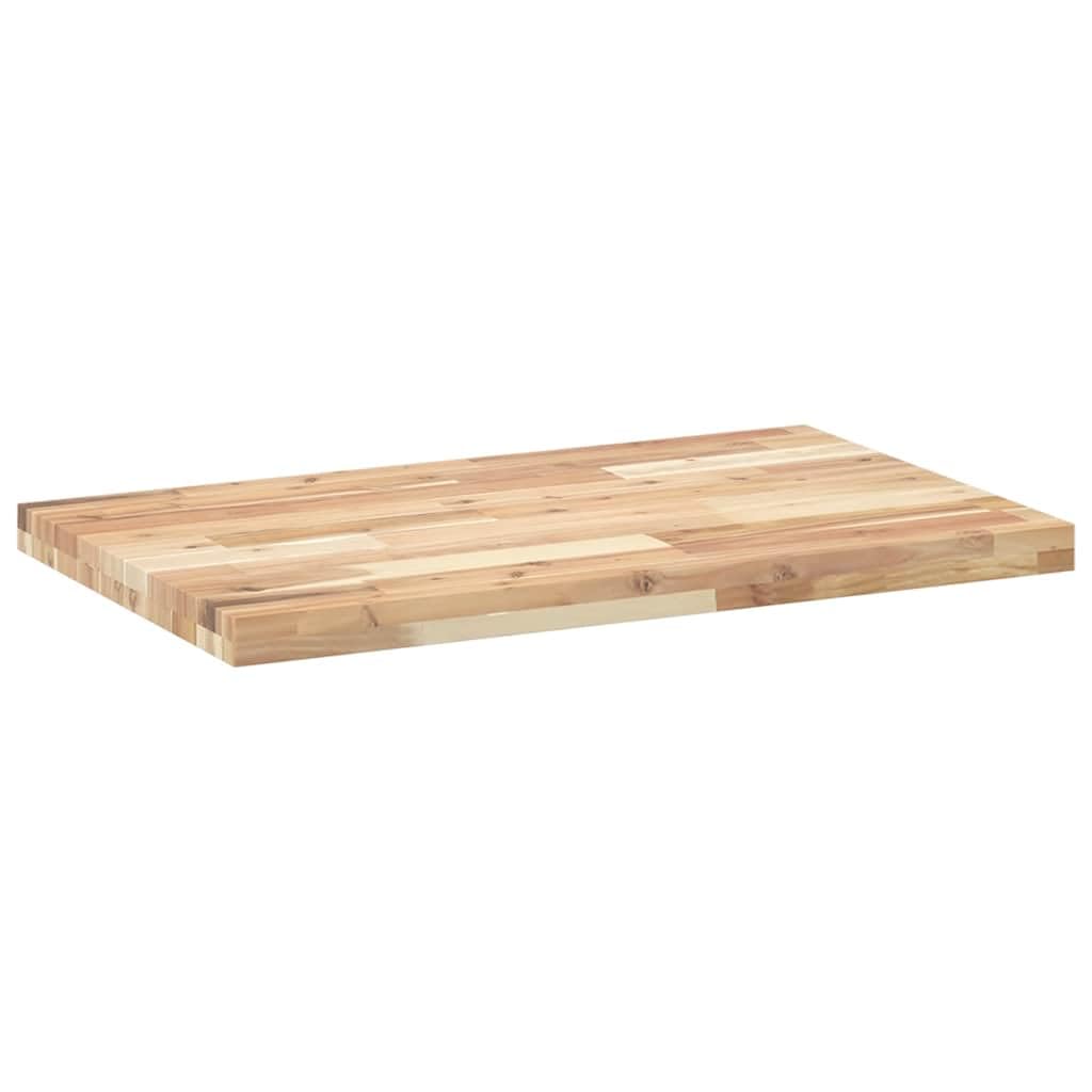 Schreibtischplatte Massivholz Akazie 100x50x4 cm Unbehandelt Rechteckig für Homeoffice Büro Arbeitsplatz mit Gestell und Kabelkanal Zubehör für ergonomische Ordnung und platzsparendes Gaming