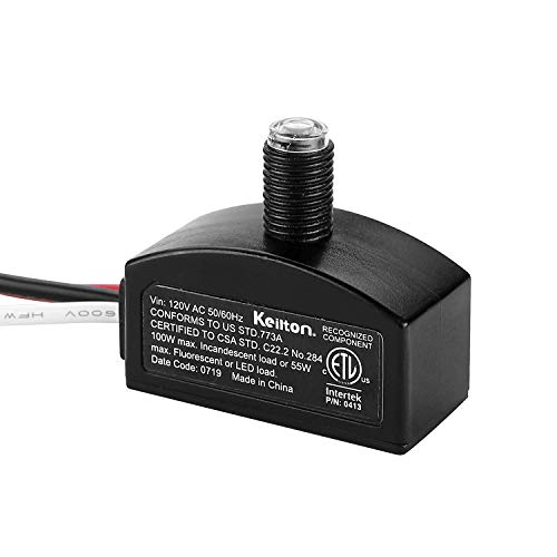 Keilton 120V Ac Dusk To Dawn Photocell Light Sensor, Outdoor Hard-Wired Post Eye Light Control With Photoelectric Switch, Auto On/Off, Etl Listed, 2 Pack #TOP1