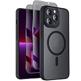 Symcele Designed for iPhone 13 Pro Case, Compatible with MagSafe, with Privacy Screen Protectors X2, [Camera Protection] [15FT Military Drop Protection] Shockproof Phone Case, 6.1