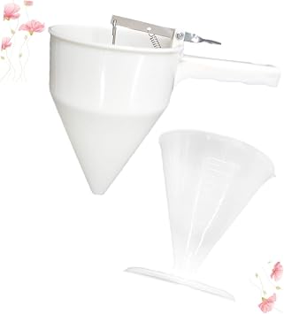 Kitchen Funnel Dispenser Conical Manual Press Baking Utensil Easy to Use for Pastry Making Food Service Restaurant Random Color