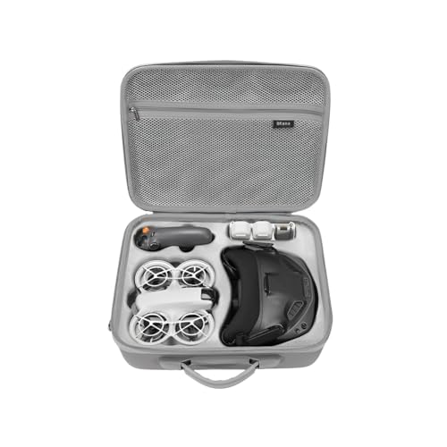 BeisDirect Estuche rígido para DJI Neo con gafas N3, bolsa de almacenamiento impermeable, bolsa de viaje protectora para DJI Neo Drone, controlador RC Motion 3, concentrador de carga de batería y