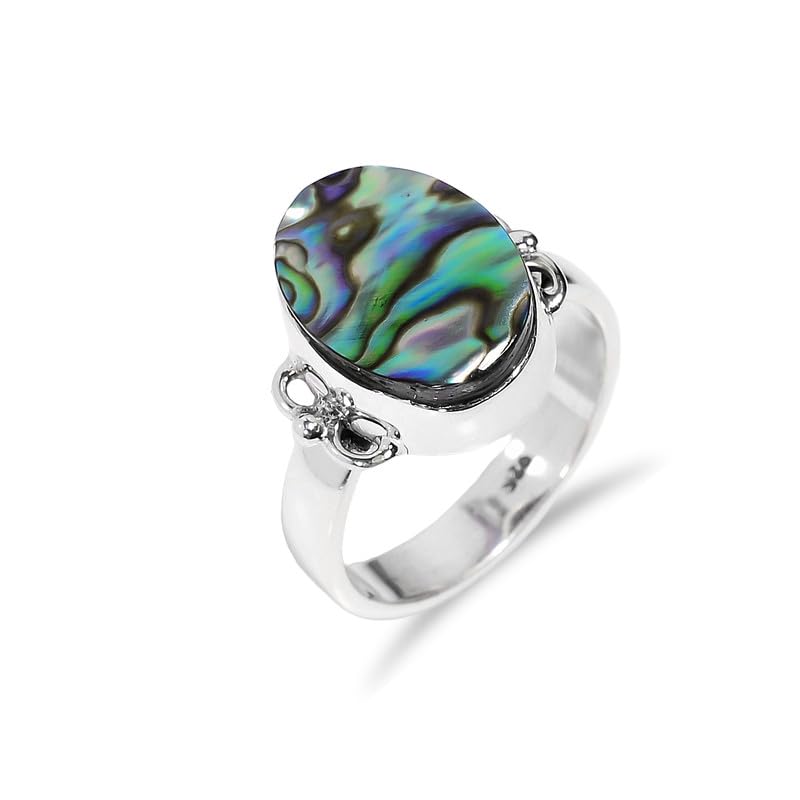 Bague coquillage d'ormeau en argent pour illuminer vos tenues bohèmes et sorties estivales