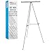 U.S. Art Supply 66" High Classroom Silver Aluminum Flipchart Display Easel and Presentation Stand - Large Adjustable Floor and Tabletop Portable Tripod, Holds 25 lbs - Holds Writing Pads, Poster Board