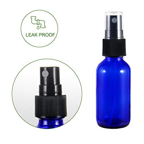 Glass Spray Bottle, YULEER 1oz Spray Bottles for Cleaning Solutions, Hair, Essential Oils, for Home use, for travel, Pack of 24