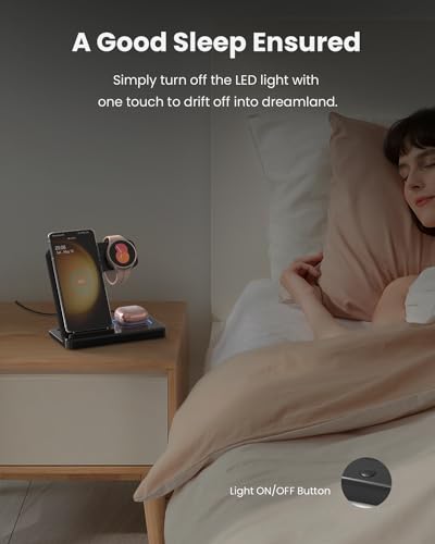 Geekera G334S-01 Wireless Charger For Samsung, 3 In 1 Foldable Wireless Charging Station thumb #5