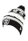 Collection : hiver 2014 Oakland Raiders NFL Noir / Gris / Blanc Pom Blizz 2 New Era Beanie Bobble Chapeau Taille Unique