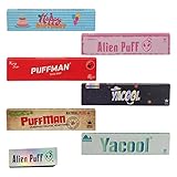 yacool Rolling Papers with Black Filter Tips Set, 6 Pack KingsizeSilm Ultra Thin Paper, Natural Arabic Gum, with 1 Random Gifts, MIX1-P6