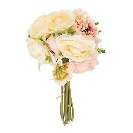 DECHOUS 1 Pc Flores Artificiales Flores De Boda De Seda Boda Ramo De Flores De Rosas De Playa Boda Flores Hogar Estanteria Decoracion Preservada Ramo Novia Flores De La Boda Tela Romántico