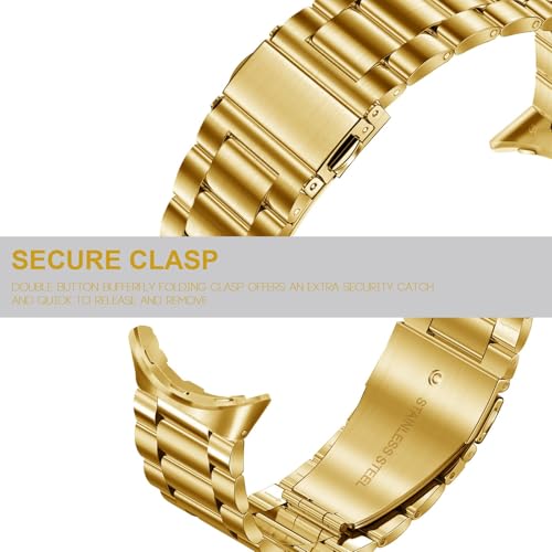 Image of Yeahxing Metal Band for Pixel Watch 5 /4 /3 /2 /1 45mm 41mm - Stainless Steel Bands for Google Pixel Watch 2026, Adjustable Wristband for Men Women