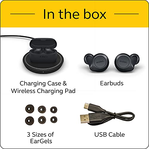 Jabra Elite Active 75T True Wireless Earbuds With Wireless Charging Enabled Case, Gray (Renewed) #TOP7