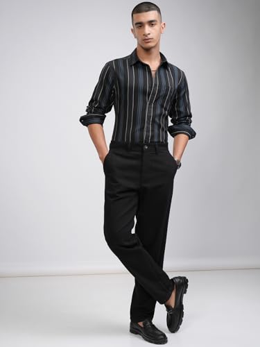 Image of Highlander Men's Striped Slim Fit Shirt