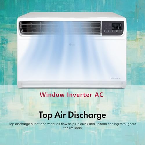 Image of LG 1.5 Ton 5 Star DUAL Inverter Window AC (Copper, Convertible 4-in-1 cooling, 4 Way Air Swing, HD Filter, TW-Q18WUZA, White)