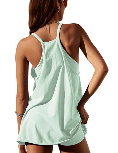 Image of Womens Sleeveless Athletic Hot Shot Mini Dress with Built-in Shorts