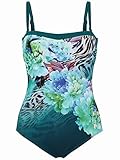  Felina Badeanzug mit Bügel-Bandeau 5211290 Wild Ocean Green Ocean 44D
