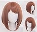 Betonsa Cosplay Wig Heat Resistant Short Brown Anime Party Wig