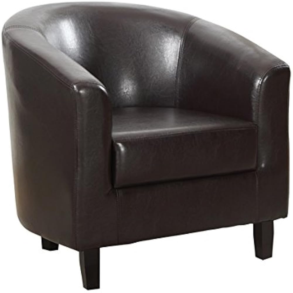 Tub Chair Brown, leather Amazon.co.uk Kitchen & Home