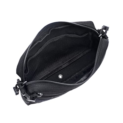 ibasenice Outdoor Hiking Waist Belt Pouch Cell Phone Pouch Small Nylon Storage Bag Black for Mountaineering and Sports
