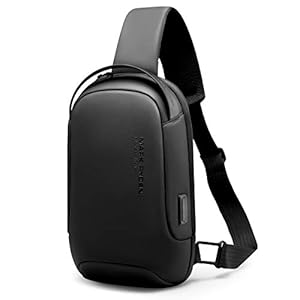 Mark Ryden Sling Bag, Waterdichte Grote Schouder Borst Crossbody Rugzak met USB Lichtgewicht Casual Daypack voor 9.7…