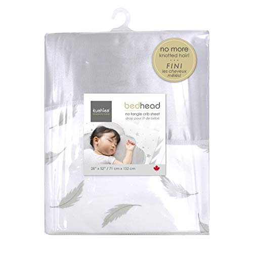 Kushies Crib Sheet Flannel With Satin Cloud White #TOP1