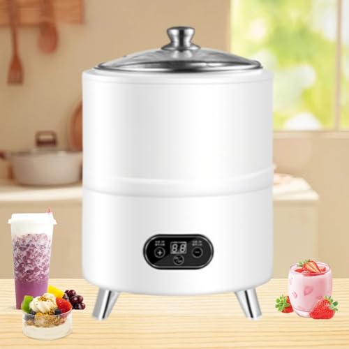 Maszynka do jogurtu ze sterowaniem LCD, regulowana temperatura i czas, wielofunkcyjny do jogurtu, natto, octu owocowego - wygodne urządzenie do fermentacji domowej