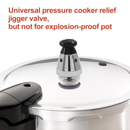 Kyuionty Universal Pressure Cooker Relief Jigger Valve 80KPA Pressure Cooker Exhaust Valve Parts & Accessories (Black)