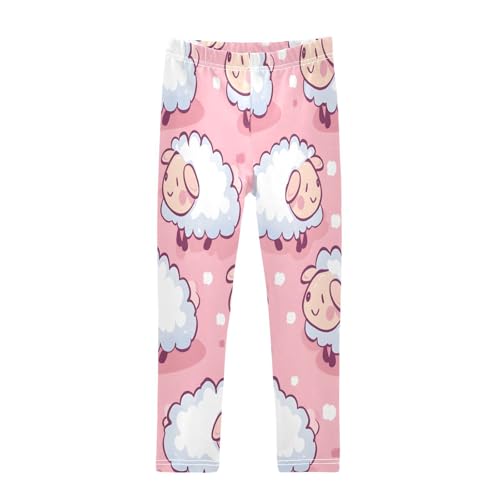 Bolaz Toddler Girls Leggings Printed Yoga Pants Leggings Cute Sheep Sit Cartoon for Kids