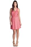 edc by ESPRIT Damen Kleid (Knielang) Regular Fit, geblümt 032CC1E008, Gr. 38, Rosa (red Colorway 699)