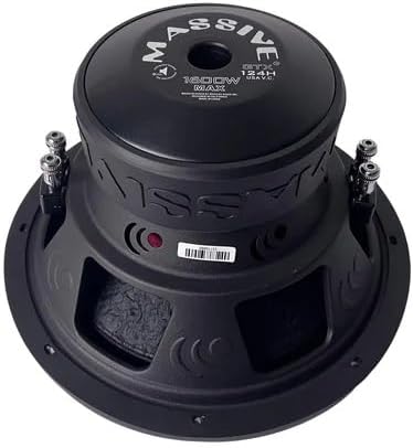 Rear view of the Massive Audio GTX122H subwoofer, showing the dual terminals
