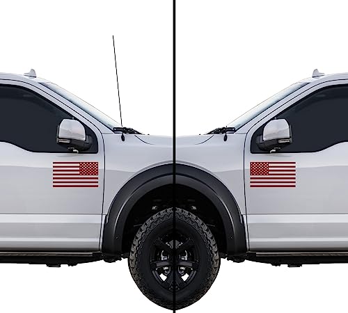 Image of American US Flag [Pick Color /Size] Vinyl Decal Sticker for Laptop /Car /Truck /Window /Bumper (3.5in Subdued Pair, Matte Maroon)