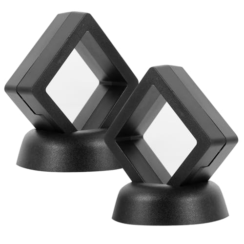 ULTECHNOVO 2 Piezas Caja De Exhibición De Monedas Expositor De Monedas Unidades Transparente Marco De Suspensión Para Medallón y Chip y Medallas