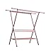 Vêtements multifonctions Séchoir à linge en acier inoxydable de type 'X' pliable en acier inoxydable Séchoir à linge rétractable Porte-serviette sèche pour intérieur ou extérieur Charge 160KG Rose