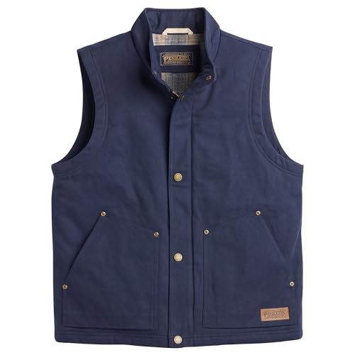 Pendleton Men’s Pine Grove Canvas Vest with Wool Blend Lining