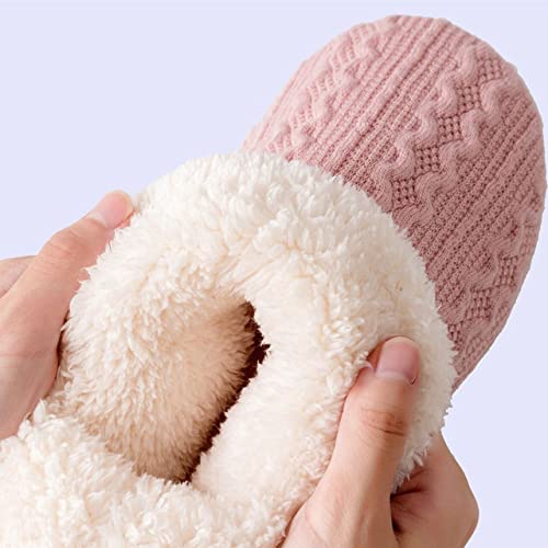 Naughtyangel Women's Slippers boots Indoor Outdoor Fuzzy Lining Warm Soft Booties Bedroom shoes，Fluffy Plush Winter Comfy House Slippers4