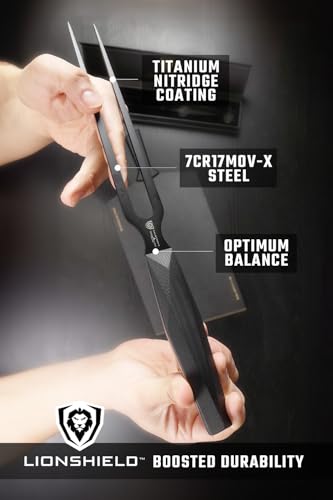 Dalstrong Meat Fork - 8.5 inch - Shadow Black Series - Black Titanium Nitride Coated - High Carbon 7CR17MOV-X Steel - Barbecue Carving Fork - Kitchen Utensils - Two Pronged Fork - NSF Certified