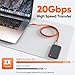 USB C Monitor Cable 3FT, 4K@60Hz Display Video/20Gbps USBC 3.2 Gen 2x2 Data Transfer/240W Charging USB Type C Power Cord Orange for KYY InnoView Lepow Z1 15.6 In ViewSonic Portable Monitor Laptop SSD