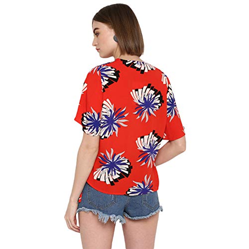 Image of Mode By Red Tape Women Orange Printed Blouse /Top