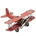 Vintage Retro Iron Aircraft Handicraft - Metal Biplane Plane Aircraft Models -The Best Choice for Photo Props Home Decor/Ornament/Souvenir Study Room Desktop Decoration (Dark Orange)