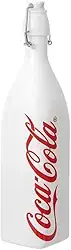 Coca-Cola - Garrafa quadrada de vidro hermétrica branca 1 Litro