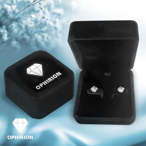 Realistic Diamond Alternative Earrings – Moissanite Studs for Men & Women, 925 Sterling Silver, White Gold Plated, Hypoallergenic, GRA Certified, Gift Box Included (1.0 & 1.6 CTW)3