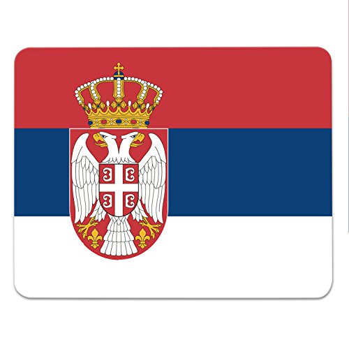 Addies Tapis de souris Motif drapeau de la Serbie République Srbija
