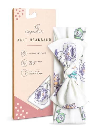 Copper Pearl Baby Bows: Soft and Stretchy Headbands for Baby Girls, Newborn and Toddler Hair Bows and Accessories, Stylish Bow Headband, Monsters Inc Friends