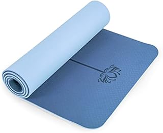 Marjar Yoga Mat Non Slip Exercise Mat TPE Eco Friendly Anti-Tear Yoga Mats for Women 1/4" Fitness Mat for Home Pilates Mats with Carrying Strap